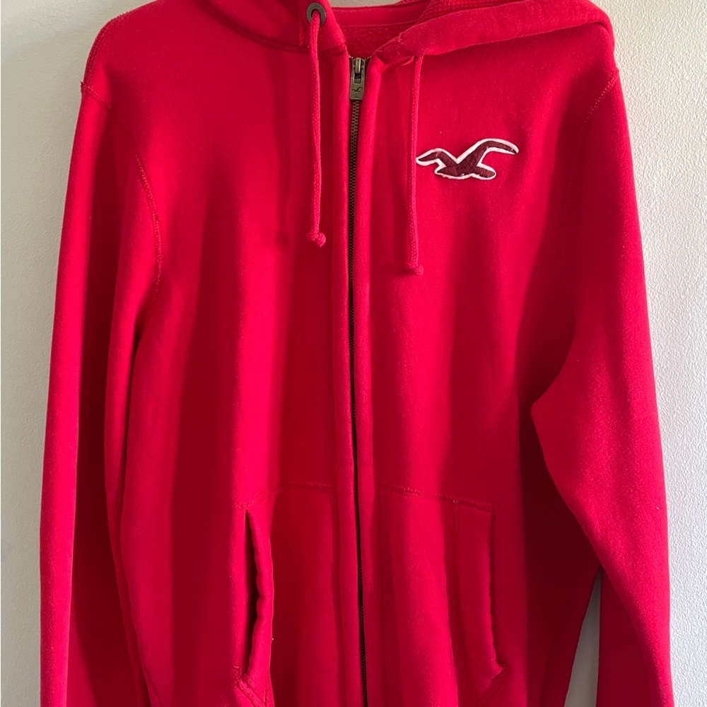 Hollister Vibrant Red Fleece Hoodie